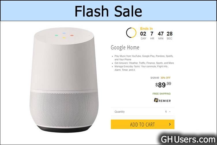 flash sale - google home